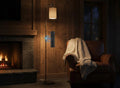 Dimmable Floor Lamp with Remote, Modern Linen Shade Standing Lamp with 3 Color Temperatures
